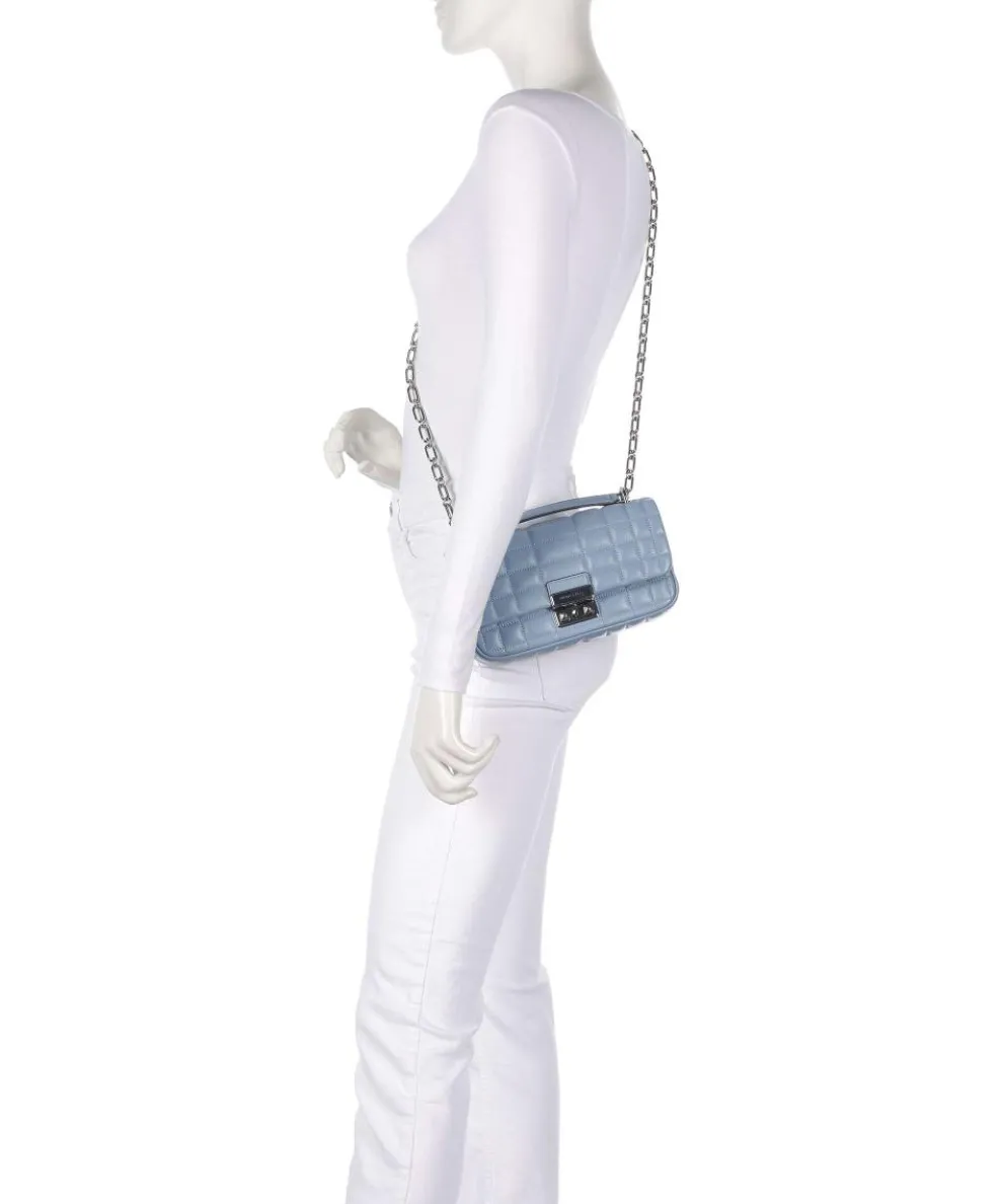 Tribeca Small Schultertasche Lammleder hellblau