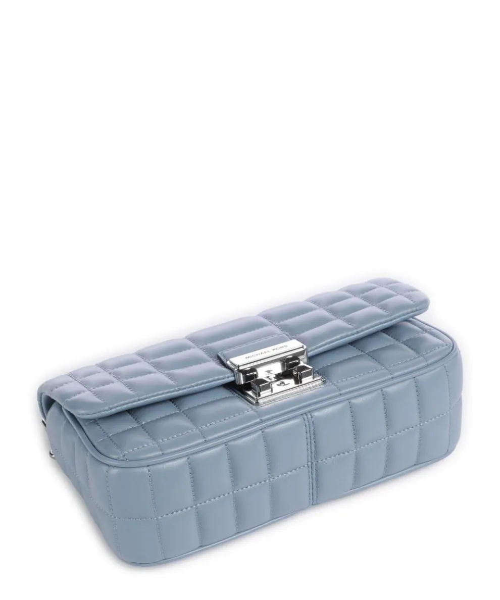 Tribeca Small Schultertasche Lammleder hellblau