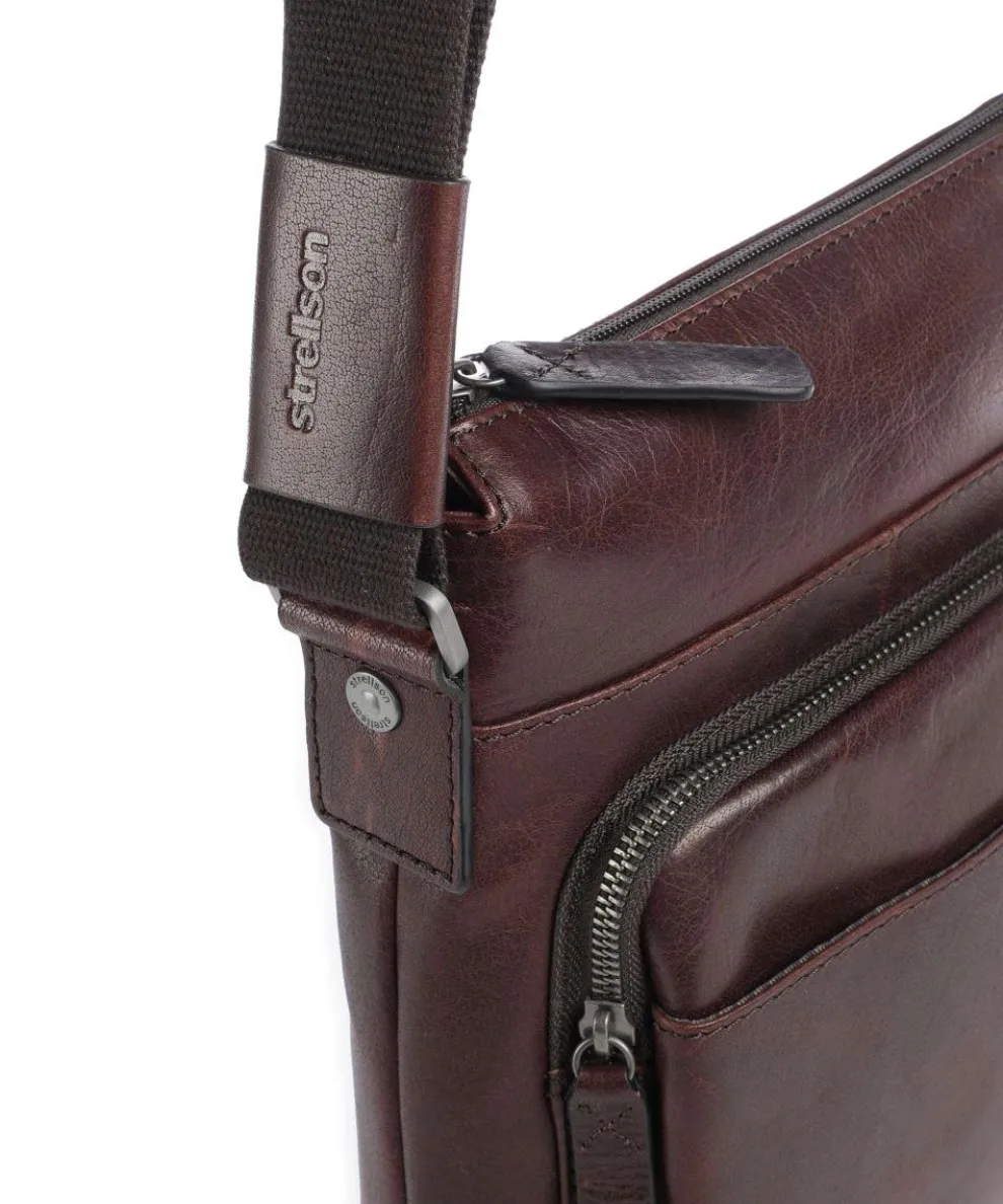 Abbey Umhängetasche Büffelleder dunkelbraun