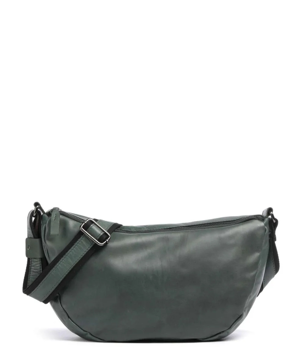 Caugio Umhängetasche fein genarbtes Rindsleder dunkelgrün