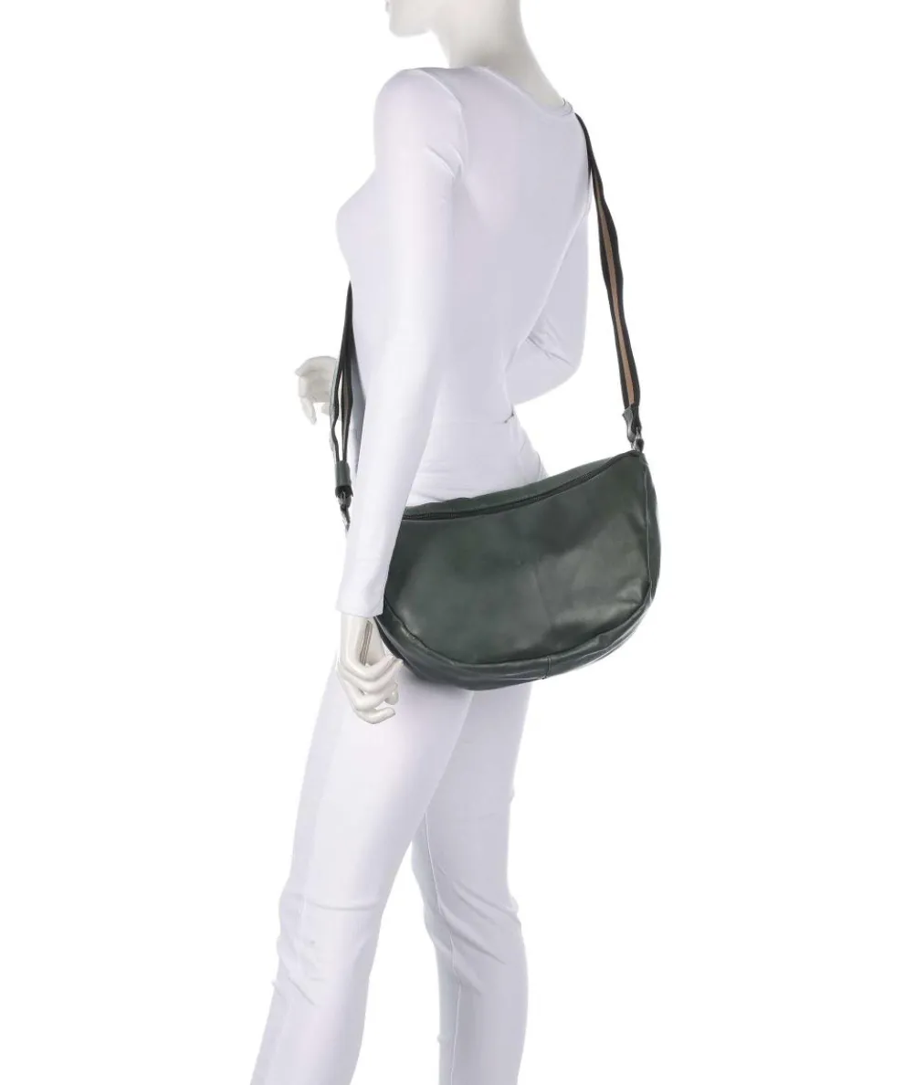 Caugio Umhängetasche fein genarbtes Rindsleder dunkelgrün