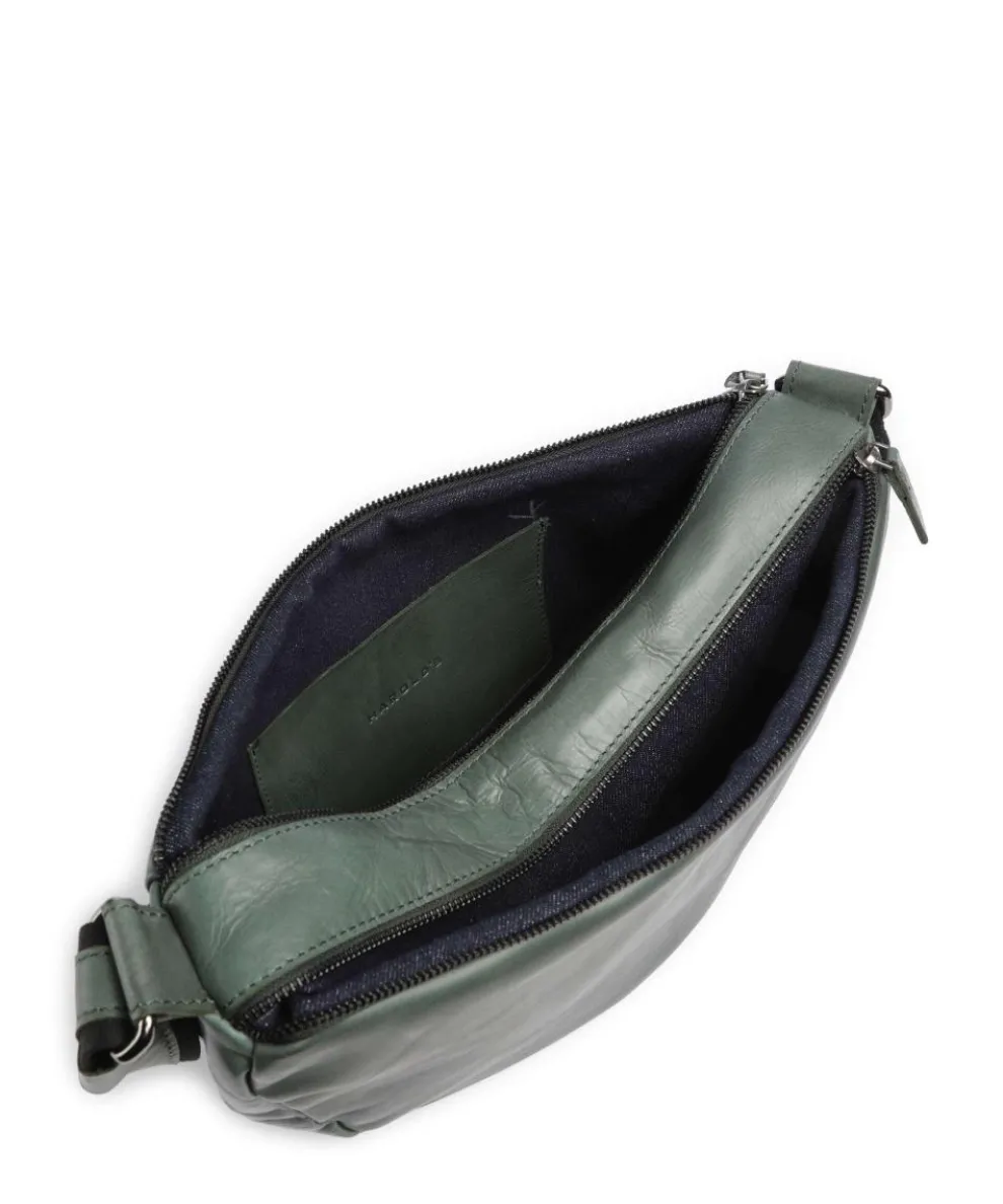 Caugio Umhängetasche fein genarbtes Rindsleder dunkelgrün