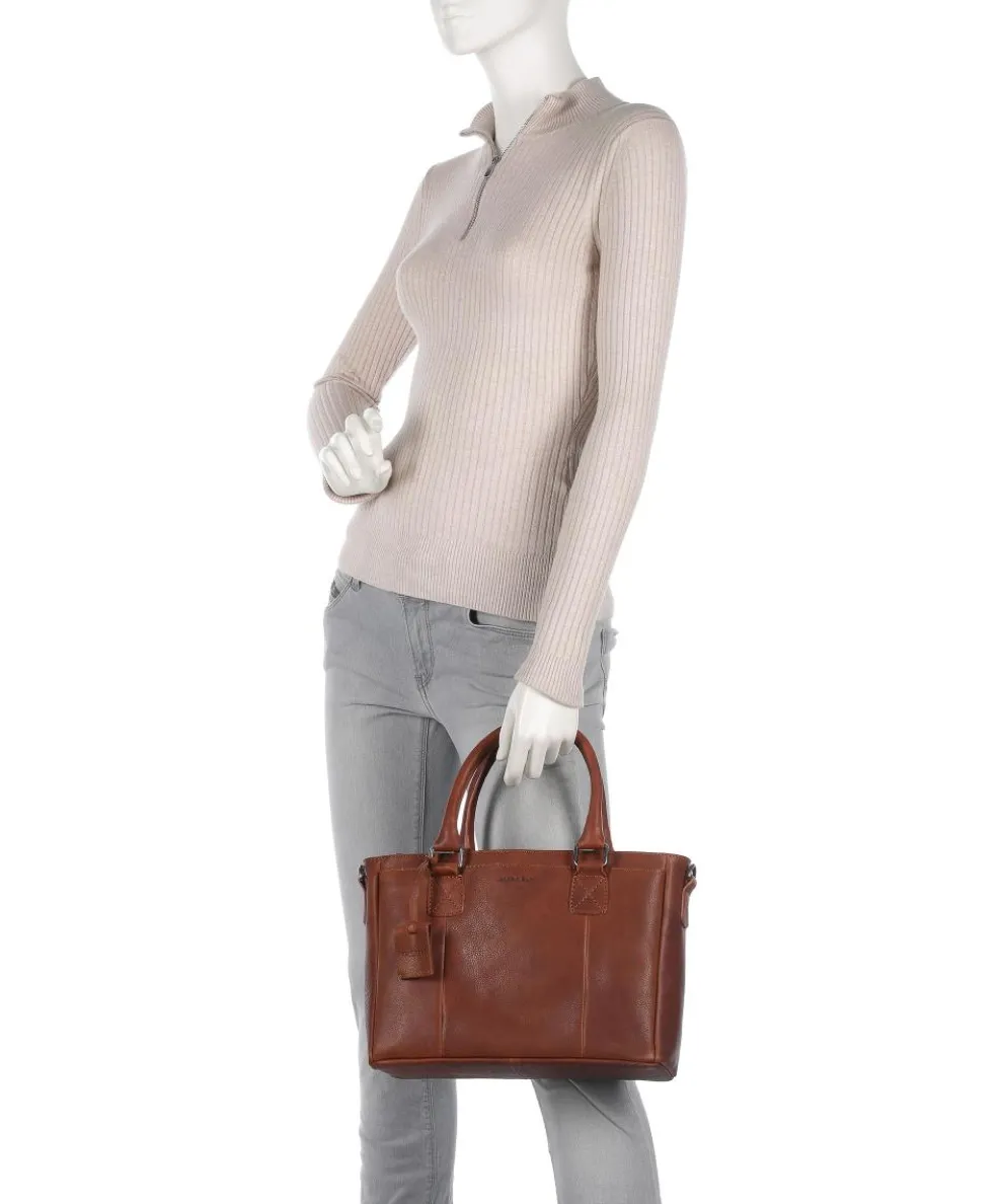 Antique Avery Handtasche genarbtes Leder braun