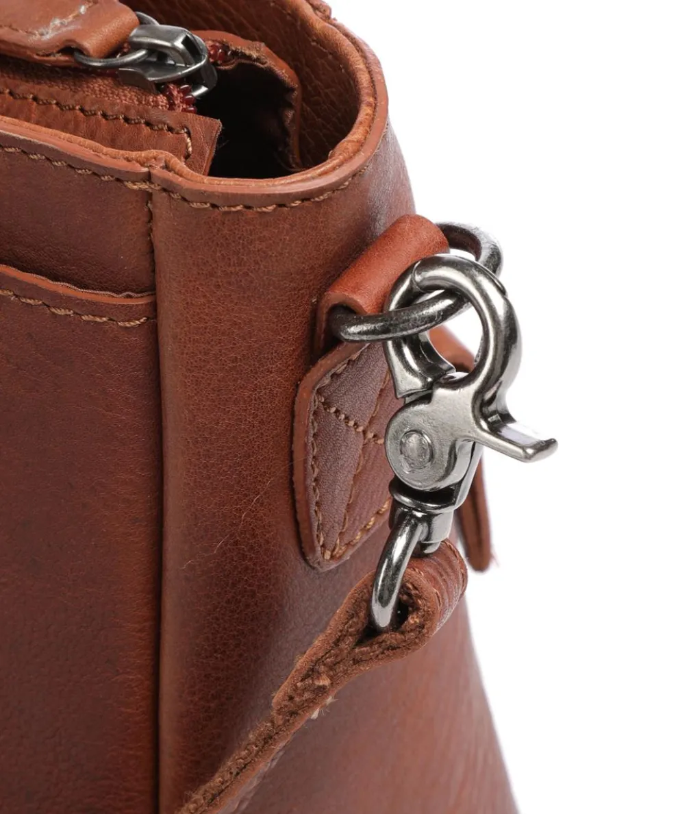 Antique Avery Handtasche genarbtes Leder braun