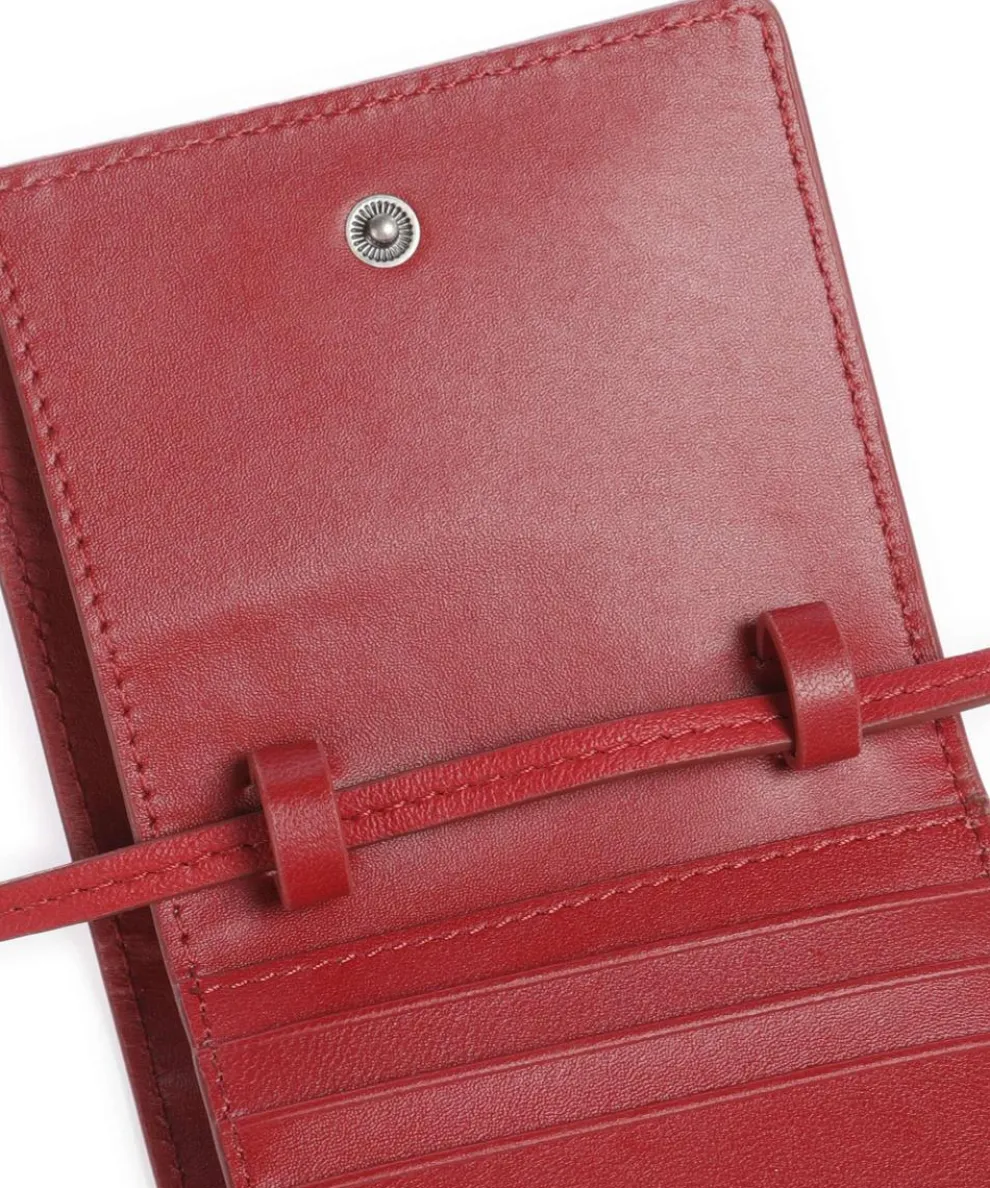 Ada Sheep Natural M Geldbörse Schafsleder rot