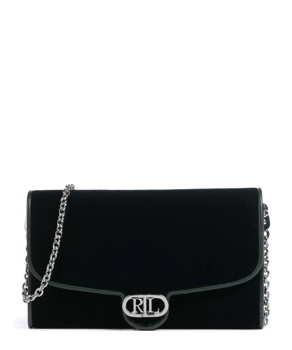 Adair 20 Umhängetasche Leder, Samtgewebe dunkelgrün