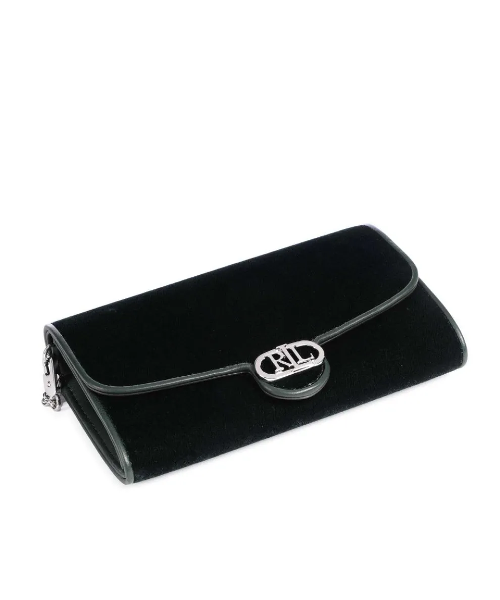 Adair 20 Umhängetasche Leder, Samtgewebe dunkelgrün