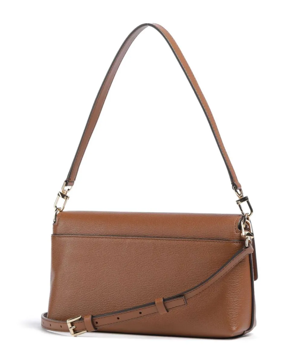 Addie Schultertasche genarbtes Leder braun