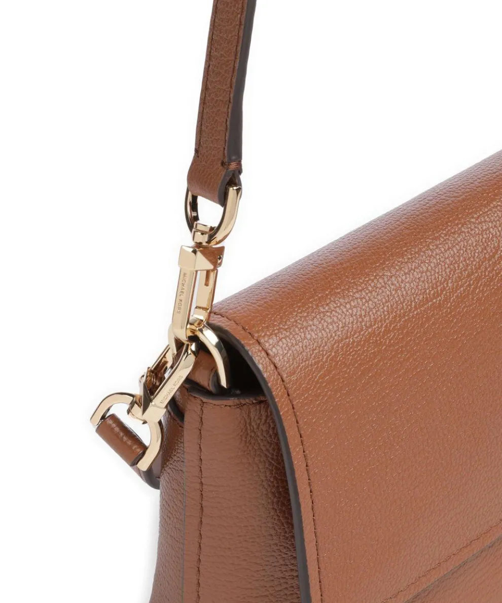 Addie Schultertasche genarbtes Leder braun