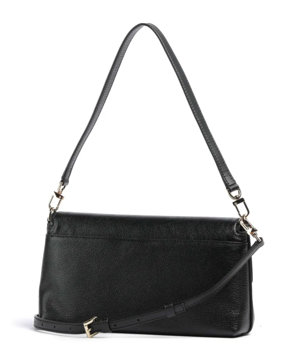 Addie Schultertasche genarbtes Leder schwarz