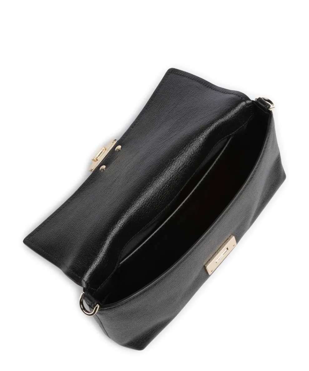 Addie Schultertasche genarbtes Leder schwarz