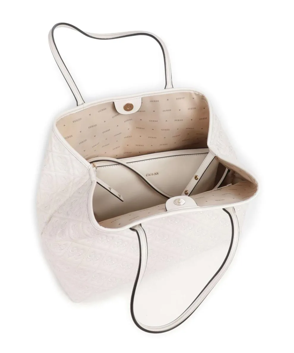 Adelasia Shopper Lederimitat weiß