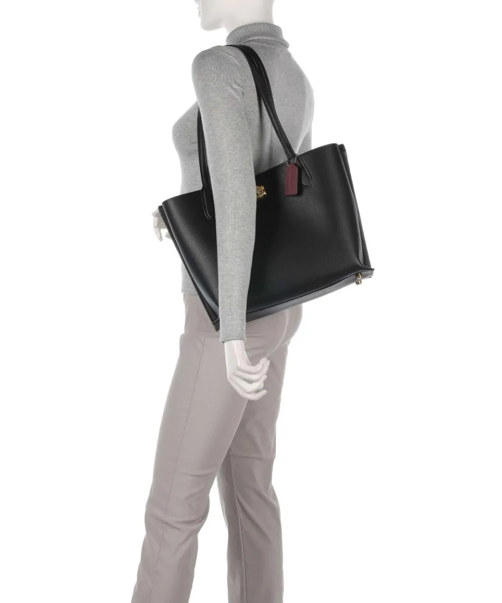 Willow Shopper genarbtes Rindsleder schwarz