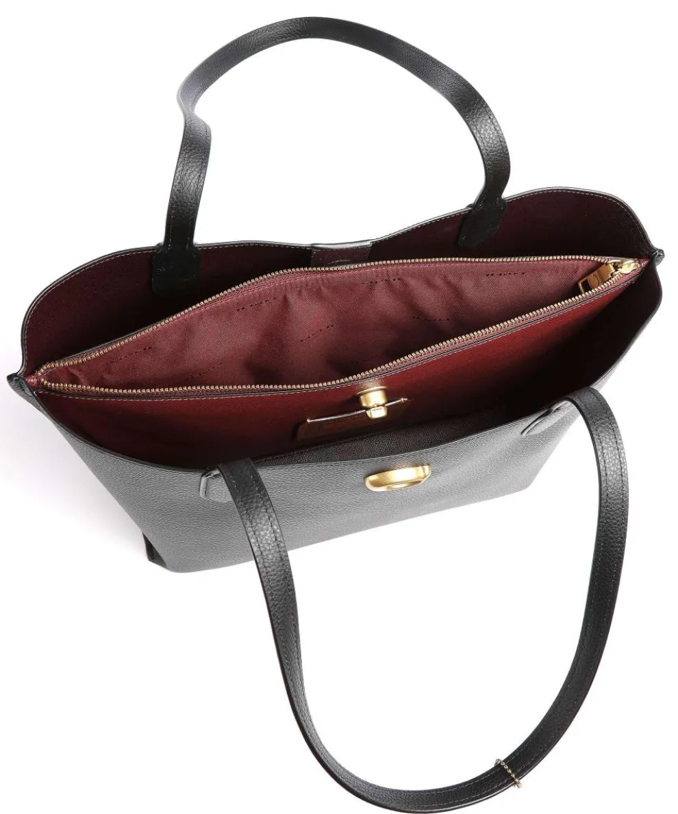 Willow Shopper genarbtes Rindsleder schwarz