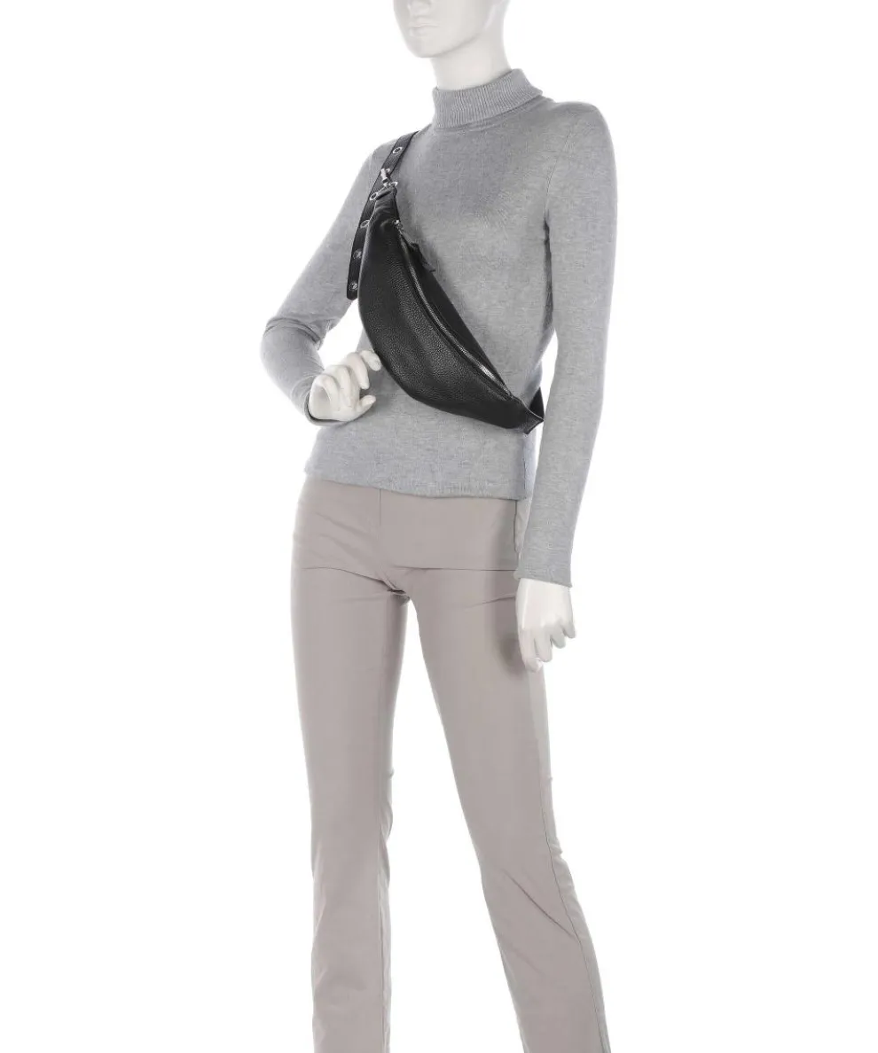 Adria Linna Gürteltasche genarbtes Rindsleder schwarz