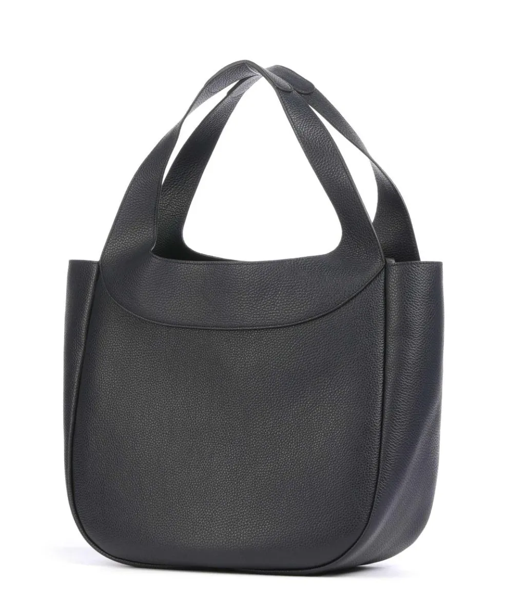 Adria Loft Shopper genarbtes Rindsleder navy