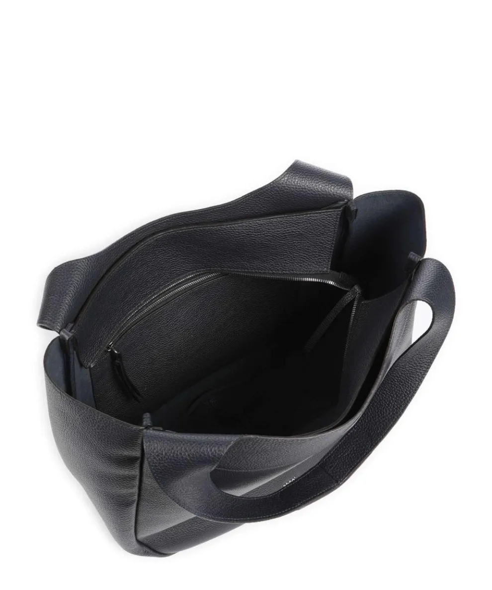 Adria Loft Shopper genarbtes Rindsleder navy