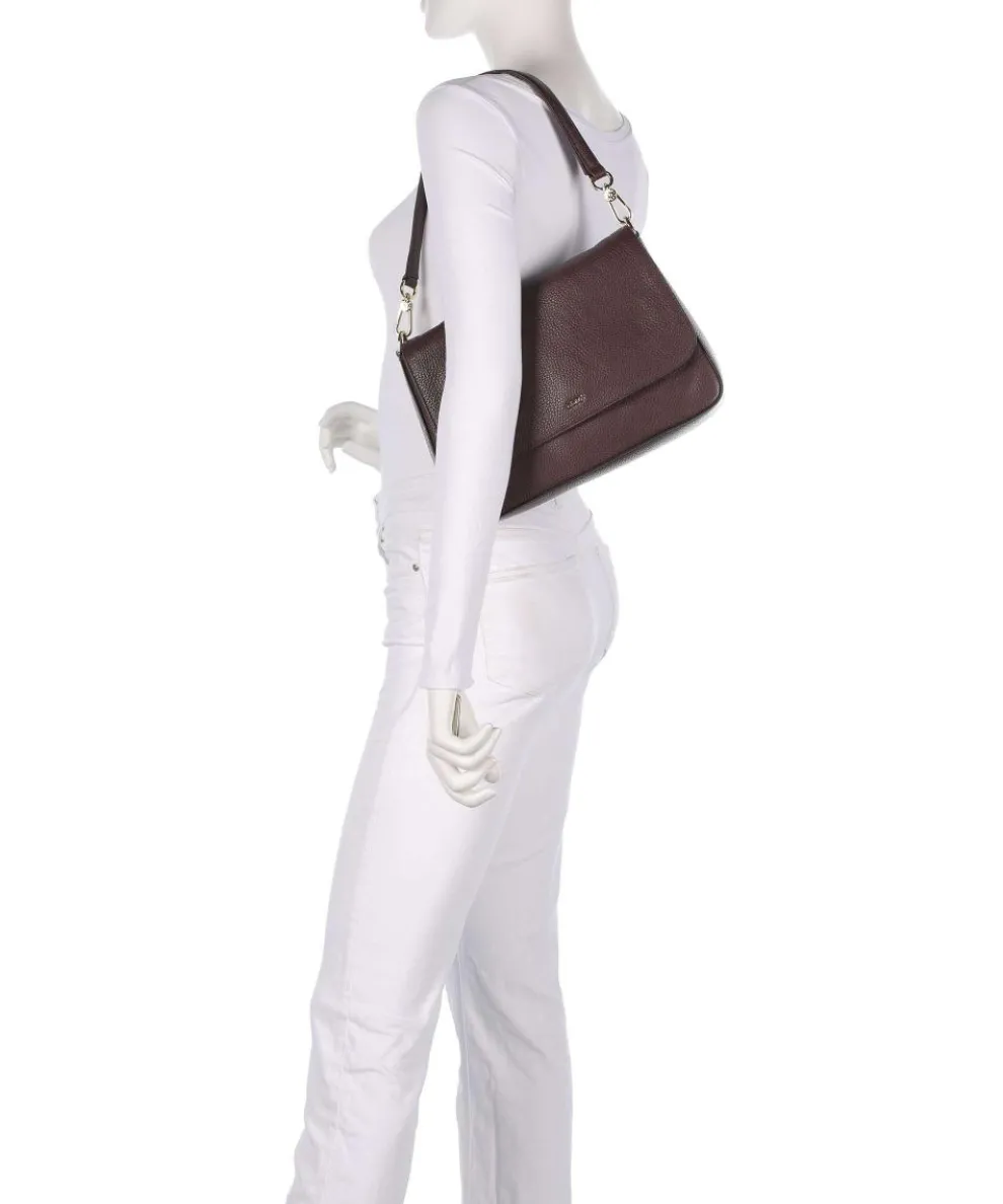 Adria Lulu Schultertasche genarbtes Leder wein