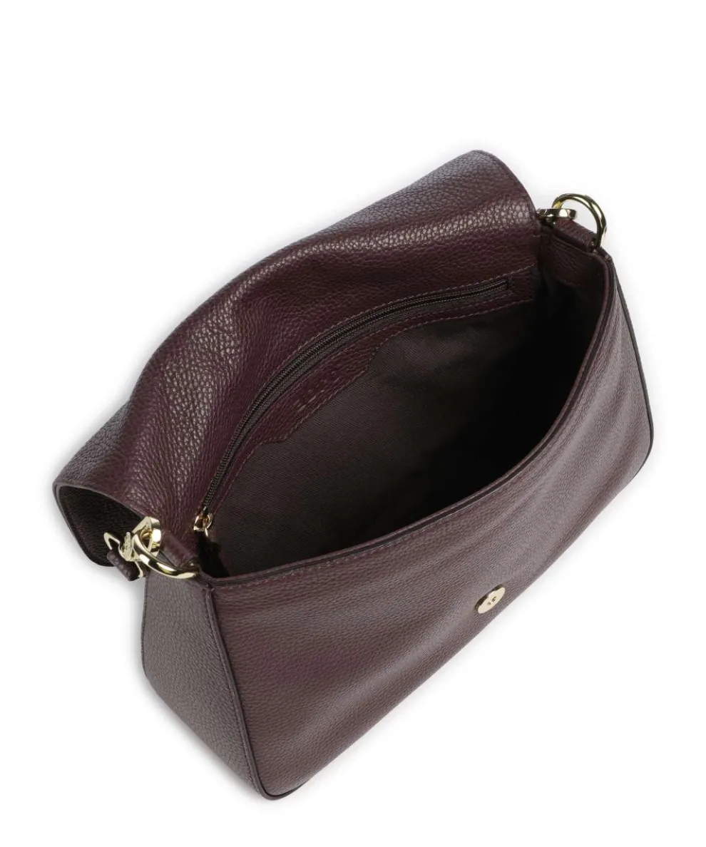 Adria Lulu Schultertasche genarbtes Leder wein