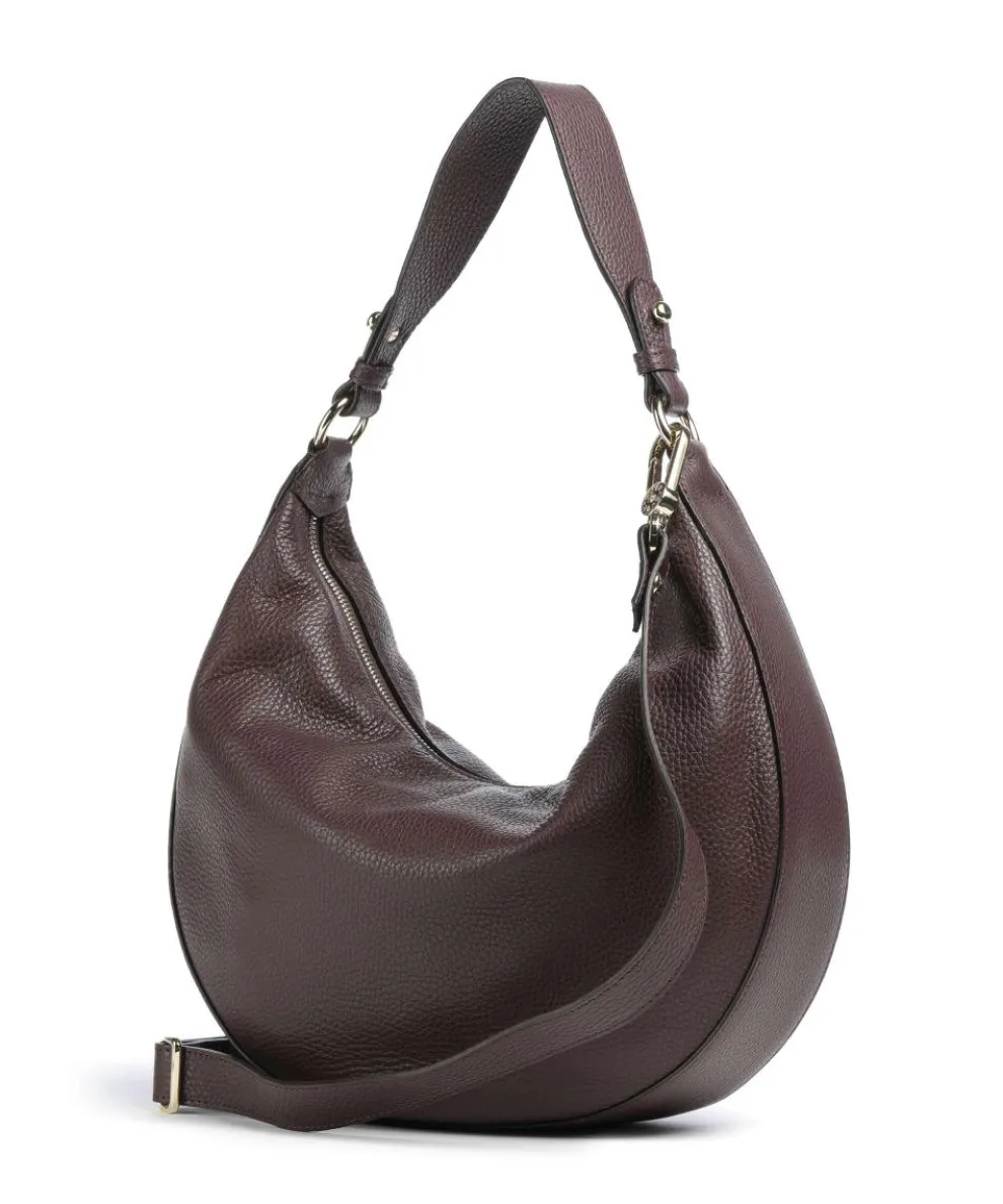 Adria Lulu Small Beuteltasche genarbtes Leder wein