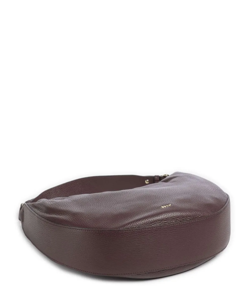 Adria Lulu Small Beuteltasche genarbtes Leder wein