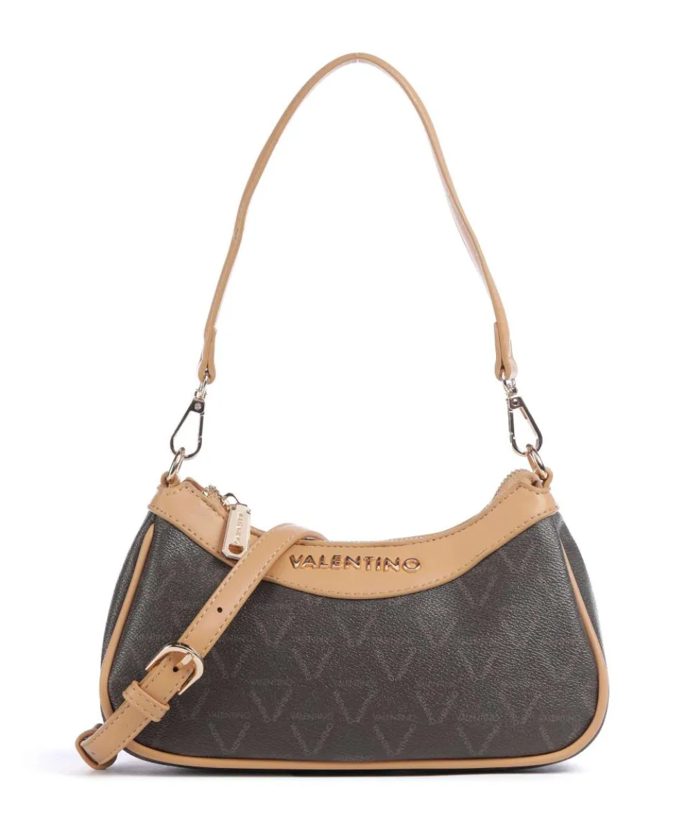 Lady Re Schultertasche Lederimitat dunkelbraun