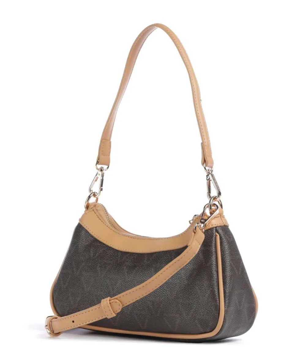 Lady Re Schultertasche Lederimitat dunkelbraun