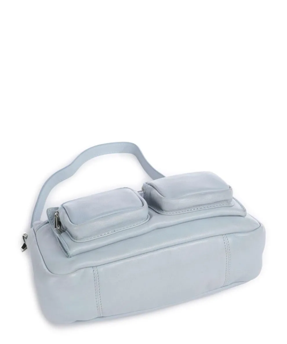 Maia Sheep Natural S Schultertasche Schafsleder hellblau