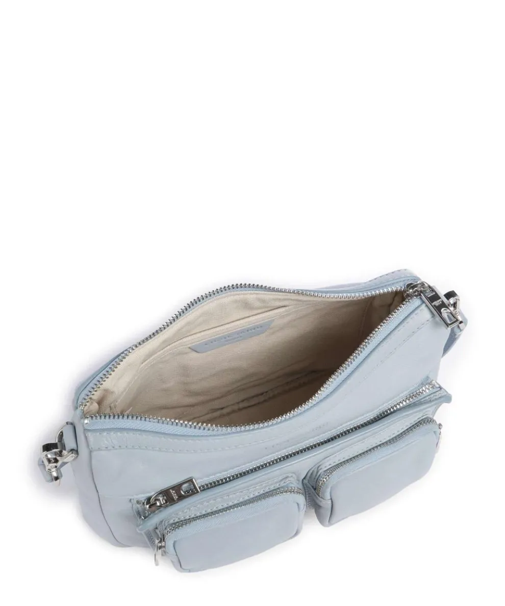 Maia Sheep Natural S Schultertasche Schafsleder hellblau