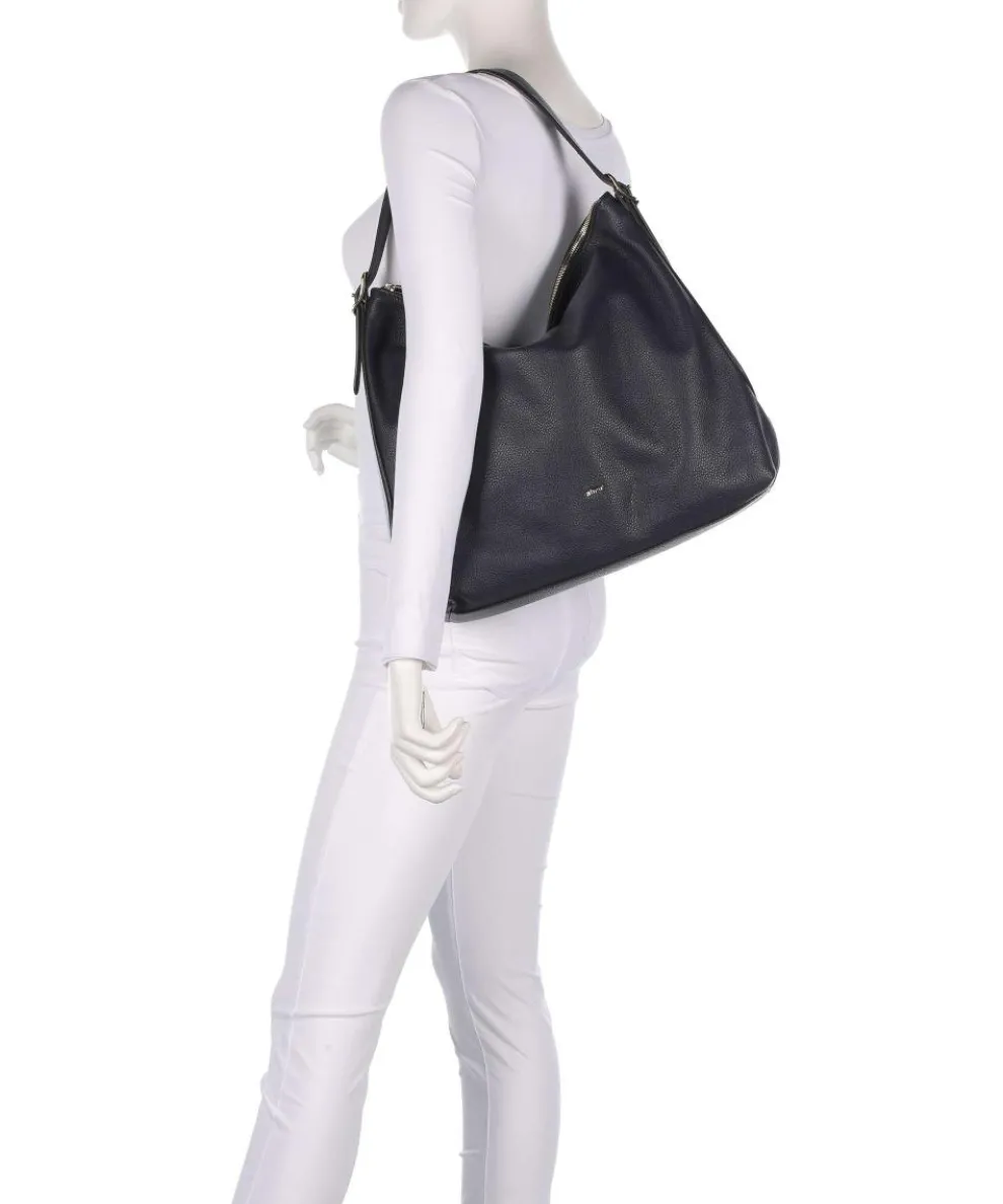 Agave Carina Beuteltasche genarbtes Leder navy