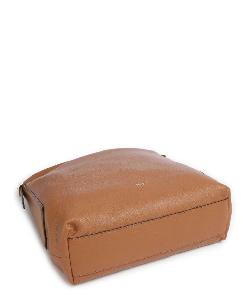 Agave Carina Beuteltasche genarbtes Leder braun