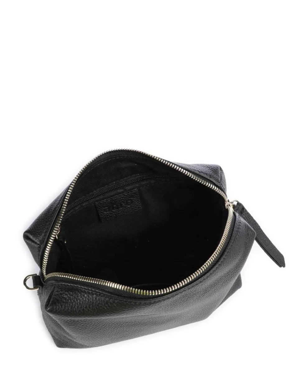 Agave Kaia Umhängetasche genarbtes Leder schwarz