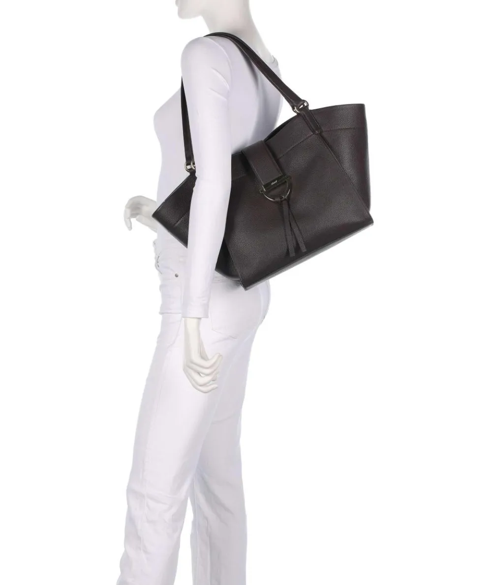 Agave Temi Shopper genarbtes Leder dunkelbraun