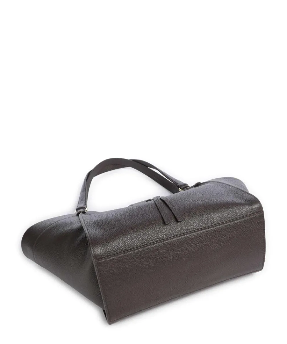 Agave Temi Shopper genarbtes Leder dunkelbraun