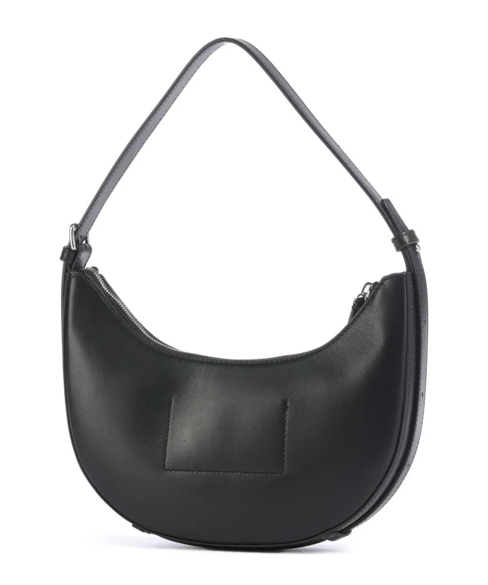 Alvi Schultertasche fein genarbtes Rindsleder schwarz