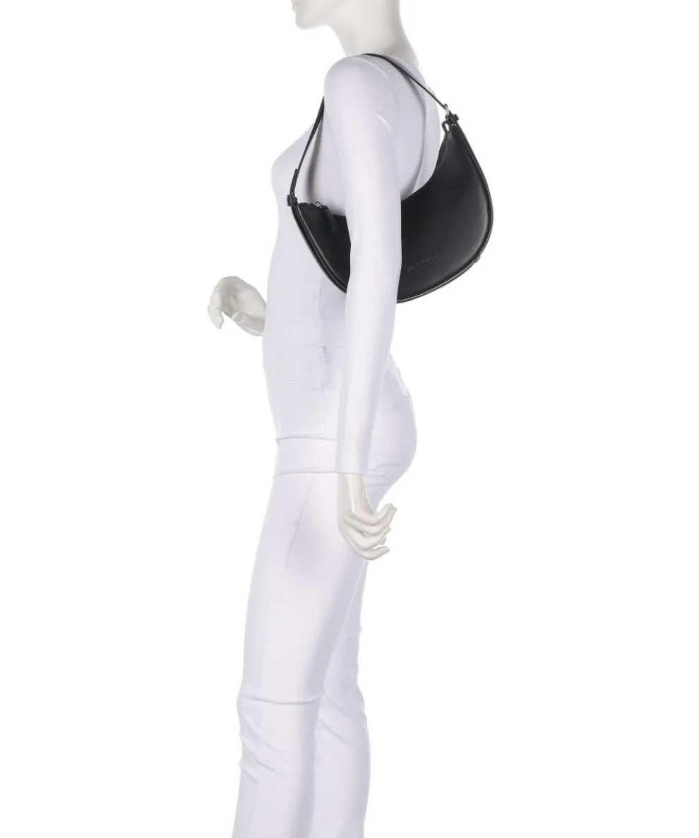 Alvi Schultertasche fein genarbtes Rindsleder schwarz