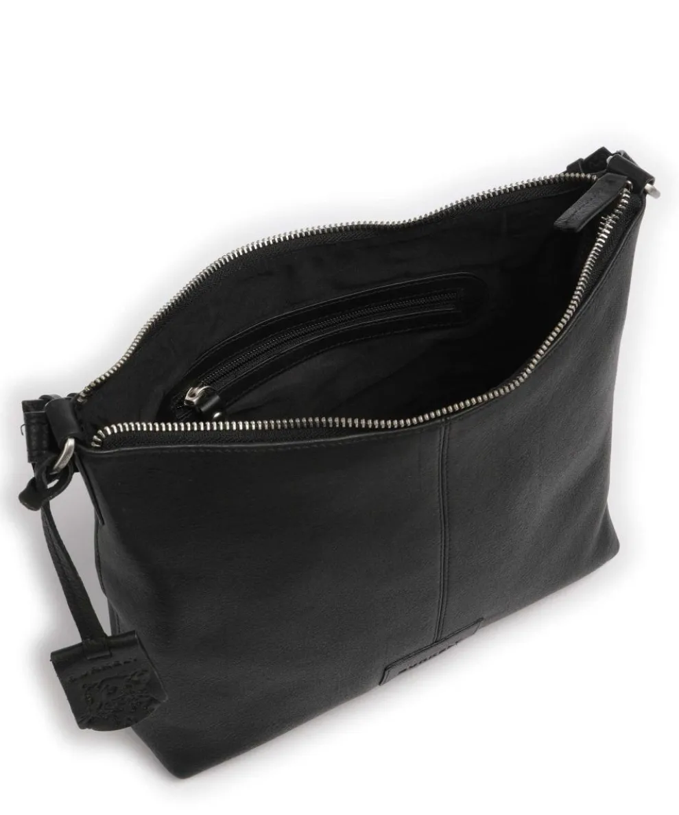 Soft Skylar Beuteltasche genarbtes Leder schwarz
