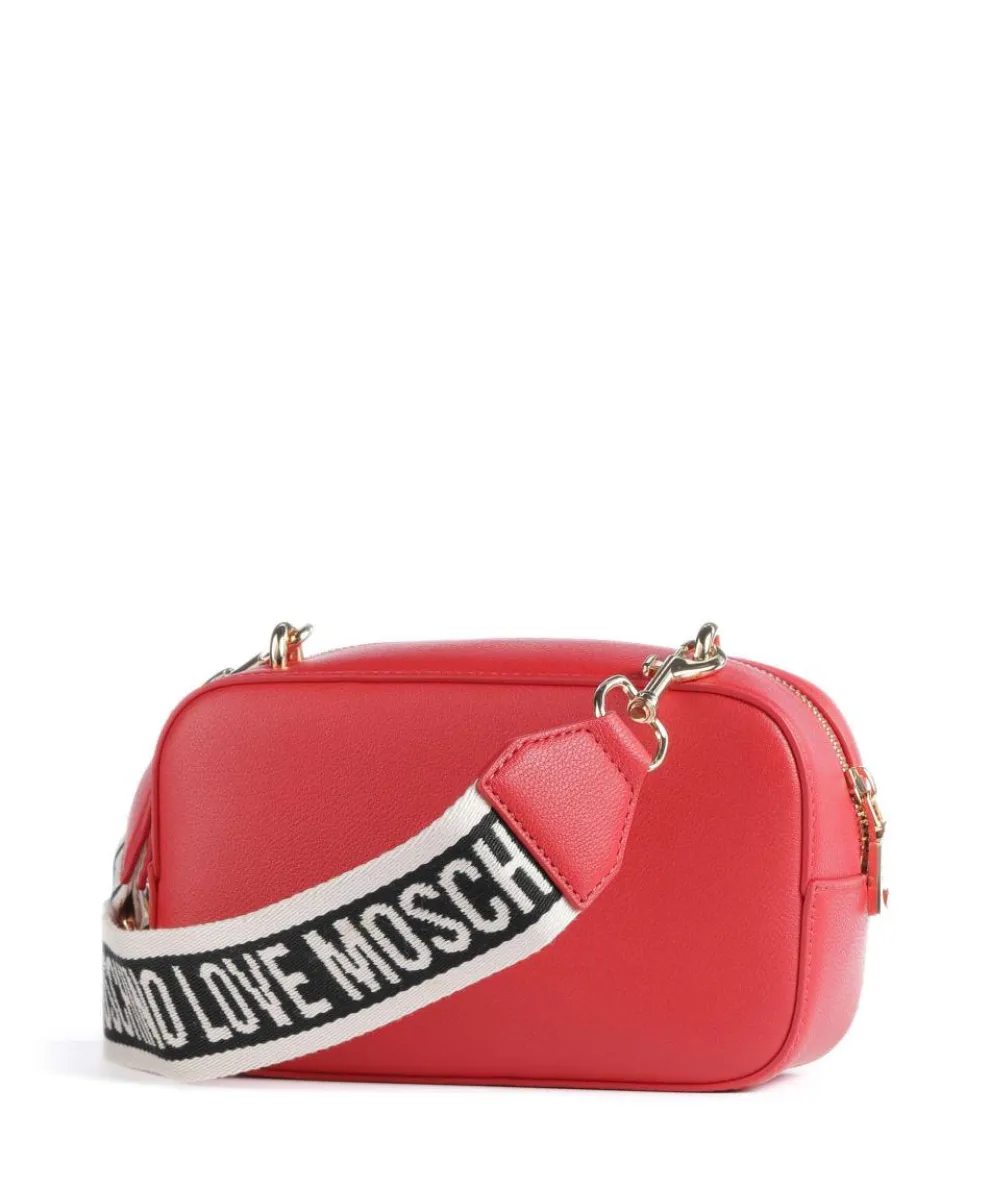 Umhängetasche Lederimitat rot