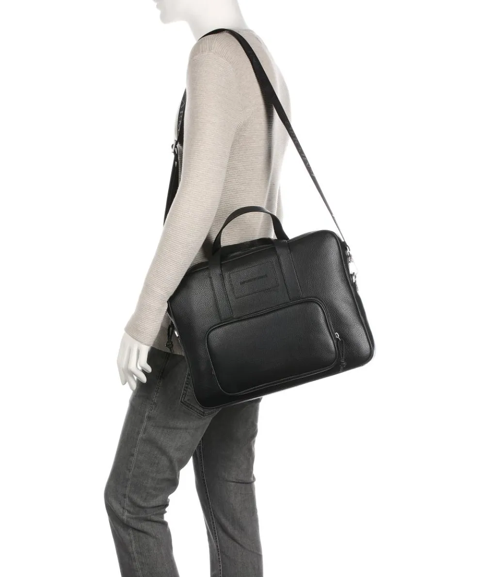 Aktentasche 15″ genarbtes Leder schwarz