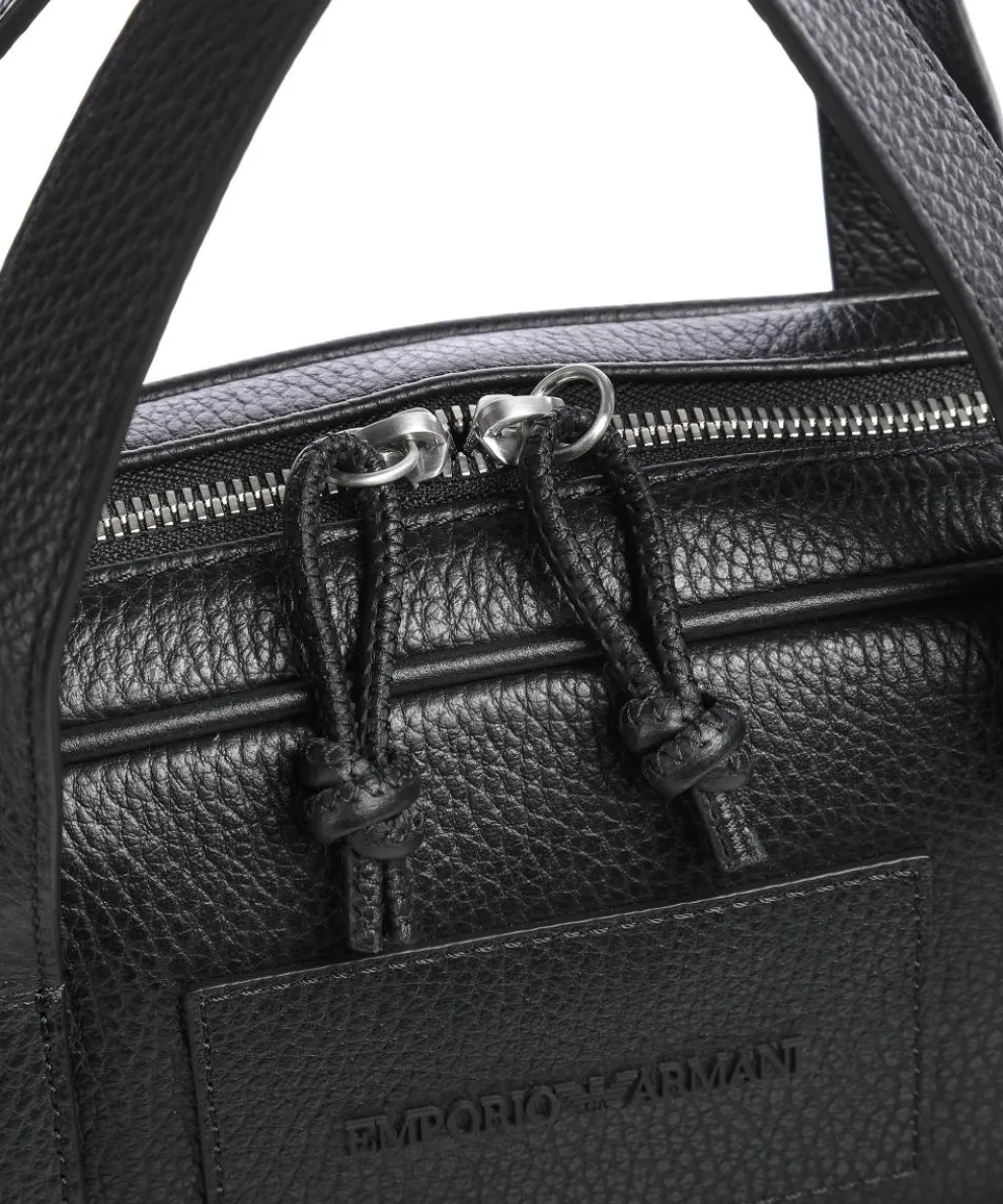 Aktentasche 15″ genarbtes Leder schwarz