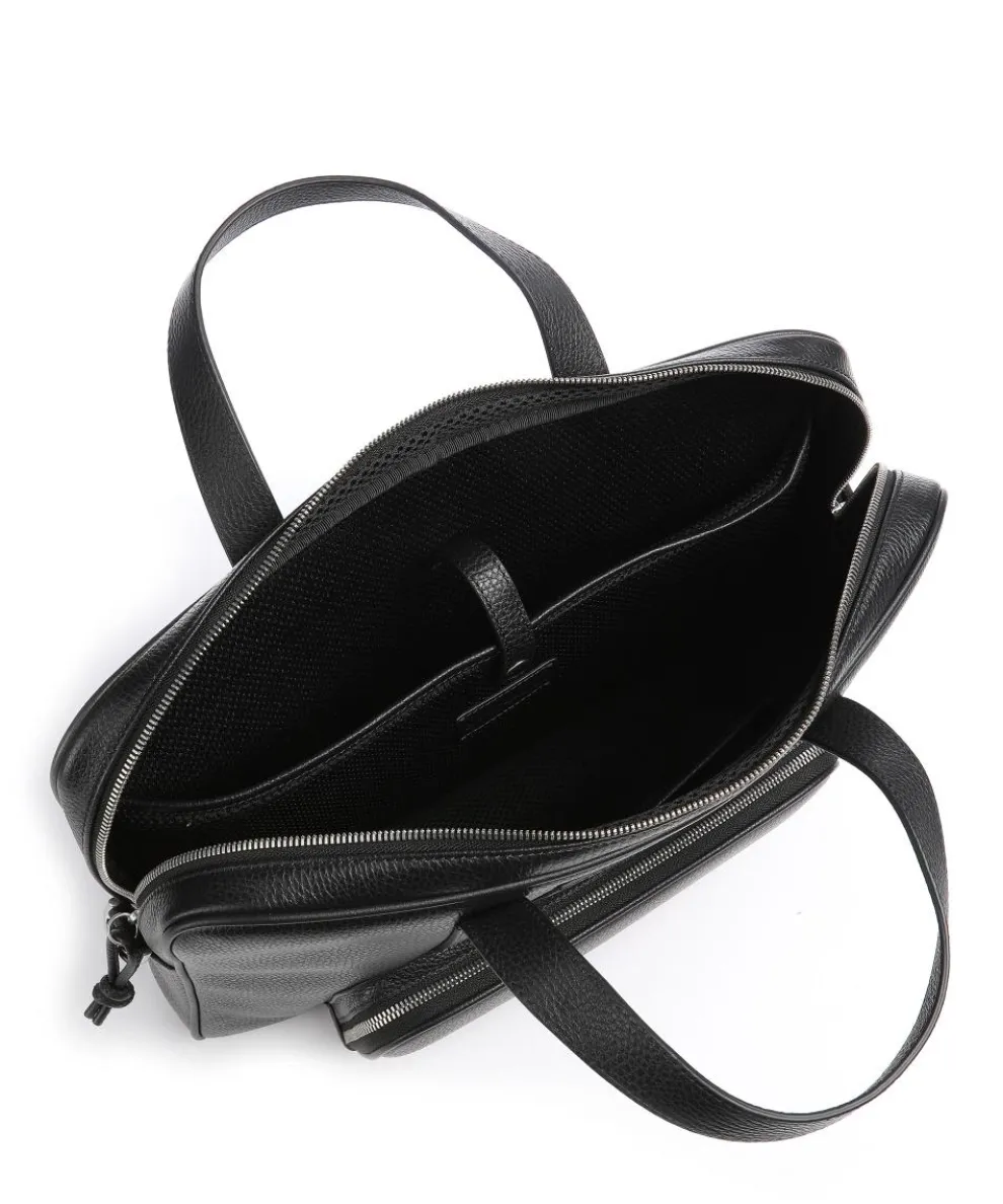 Aktentasche 15″ genarbtes Leder schwarz