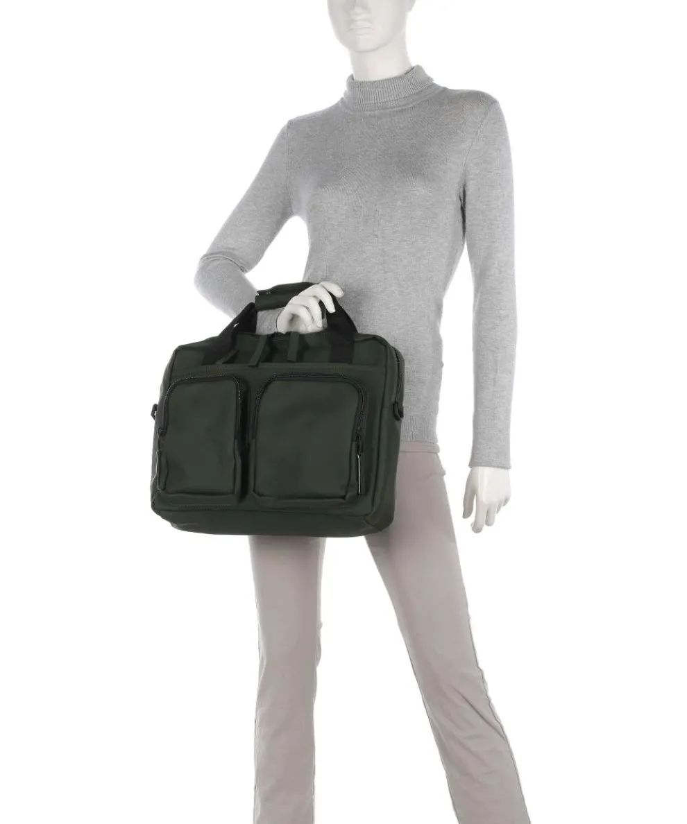 Aktentasche 14″ Polyurethane, Polyester dunkelgrün