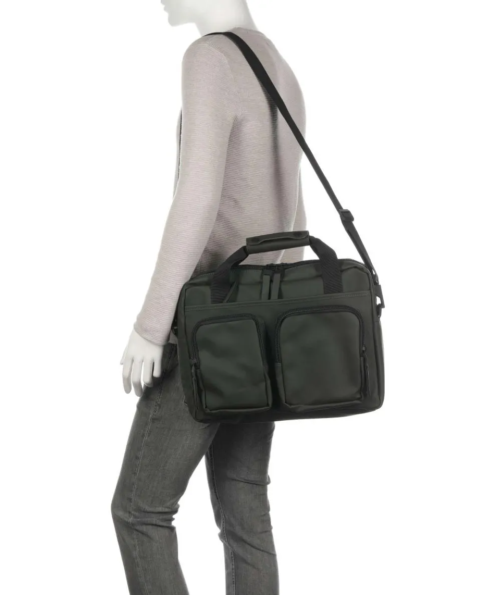 Aktentasche 14″ Polyurethane, Polyester dunkelgrün