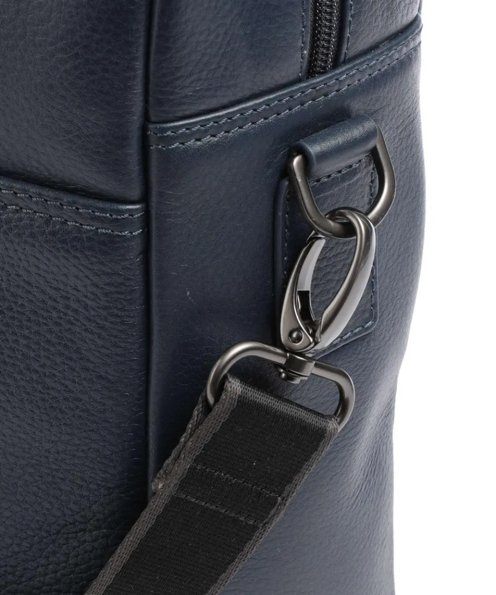 Alaska Aktentasche 15″ genarbtes Leder navy