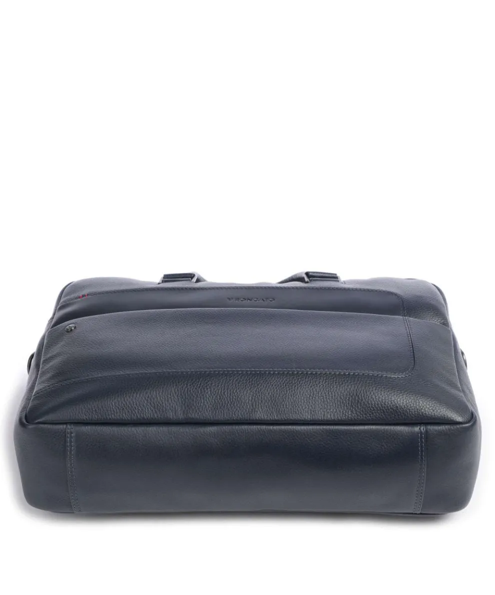 Alaska Aktentasche 15″ genarbtes Leder navy