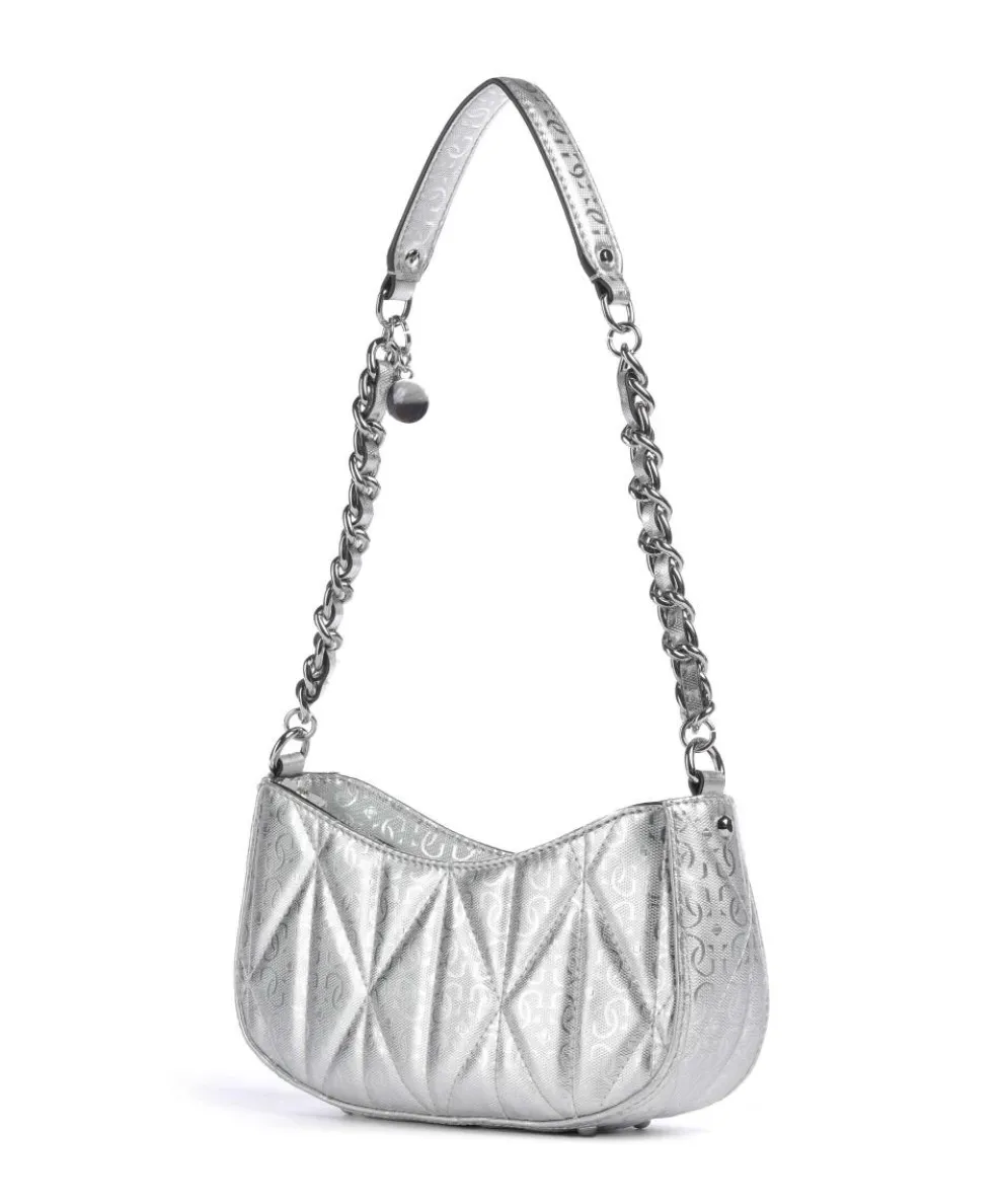 Aldina G-Shine Schultertasche Lederimitat silber