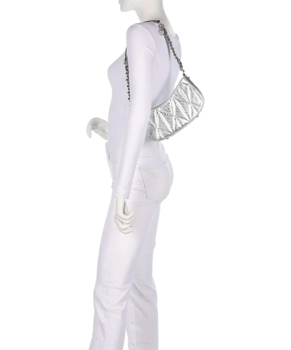 Aldina G-Shine Schultertasche Lederimitat silber