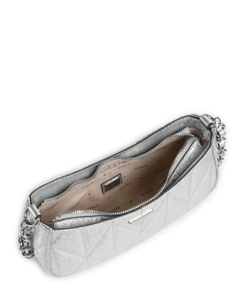 Aldina G-Shine Schultertasche Lederimitat silber