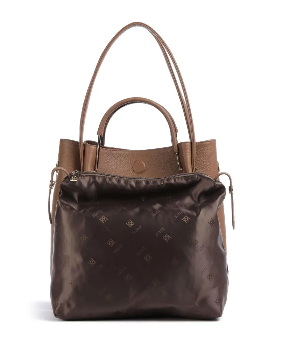 Alexandria Shopper genarbtes Leder braun