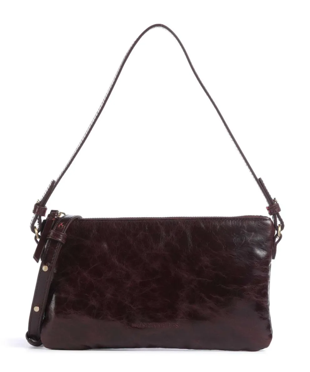 Alice Crinkle Schultertasche fein genarbtes Rindsleder bordeaux